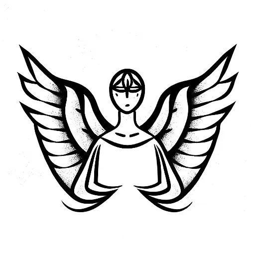 Word Angel With Wings And Halo