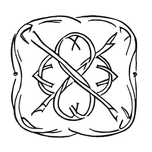 Celtic Knot With Runes Around It