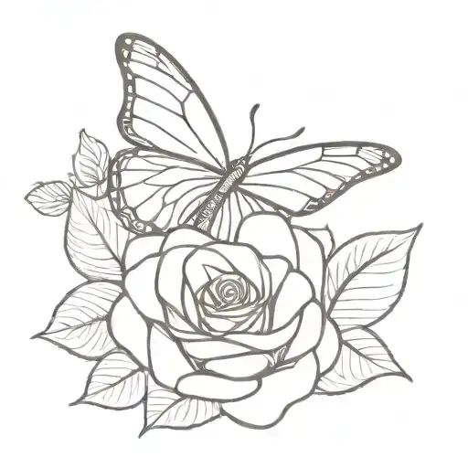 Butterfly On A Rose