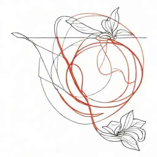 Minimal Red Line Drawing