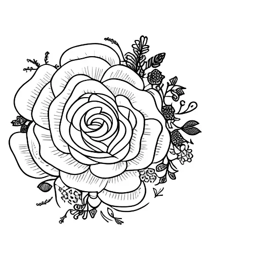 A Delicate Coffee Cup Surrounded By A Wreath Of Flowers