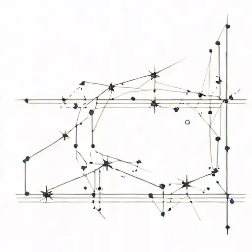 Gemini Zodic With Star Constellation Merging