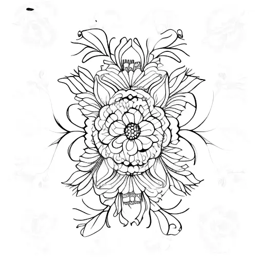 Vertical Flow Floral Pattern