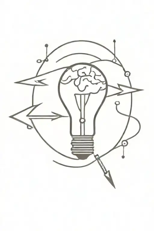 Lightbulb Brain Arrow