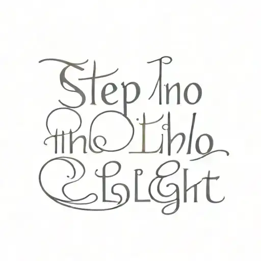 Step Into The Light Quote Written