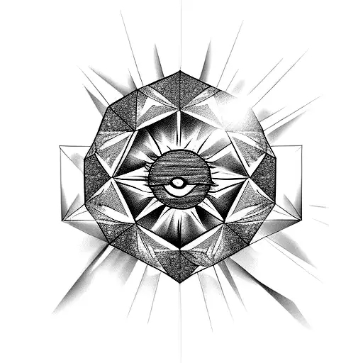 A Shiny Diamond With A Sun Inside