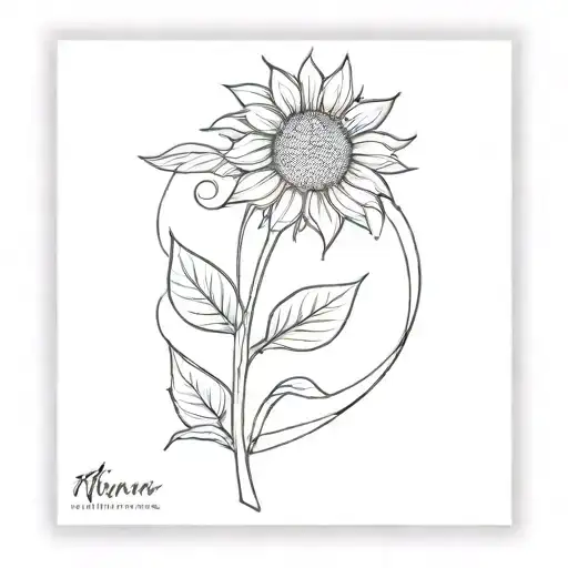 Sunflower With Virgo Sign