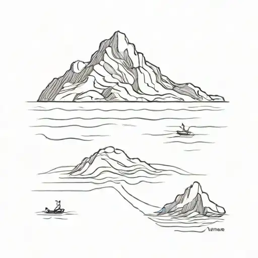 Iceberg In The Ocean That Shows The Deep Of The Ocean