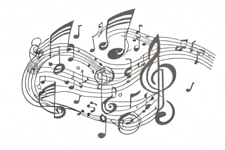 2024 Music Notes Floating