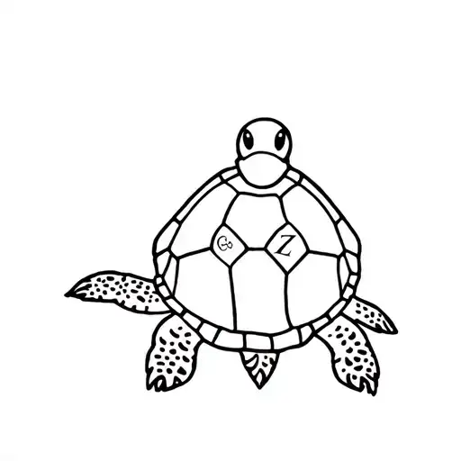 Turtle With Initials Csz