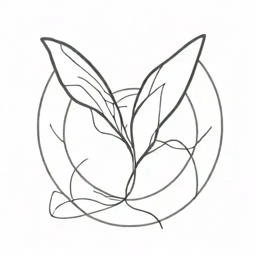 Clean Line Drawing Rounded Around An Invisible Point