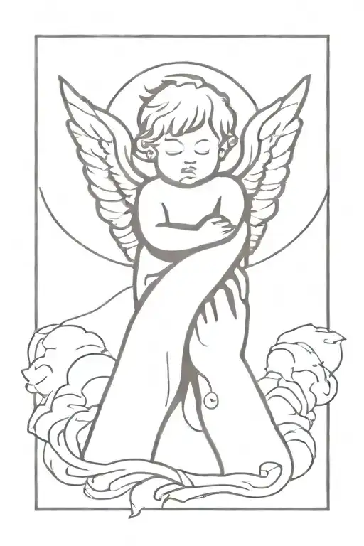 Baby Angel Holding Hands