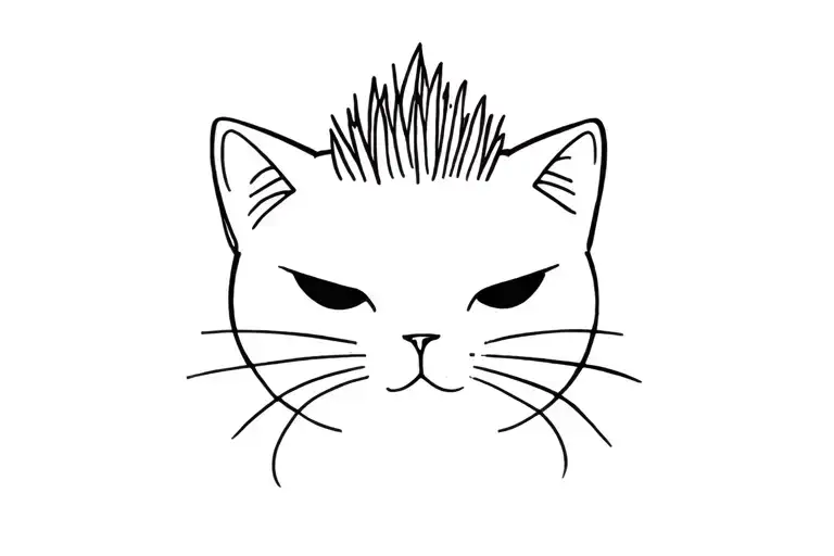 Cute Cat With Mohawk