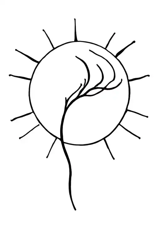 Elguan Flaur Tattoo In The Sun With A Stem That Goes In A Criteria