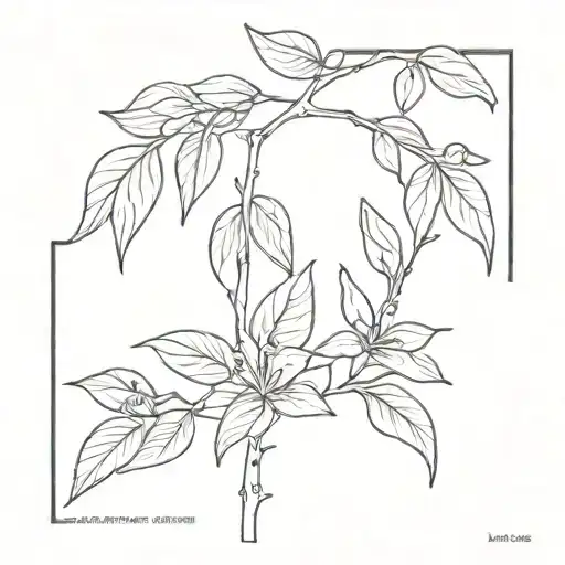 Branchlet With Name Jesus And Name Alegria And Leeves And Lillys