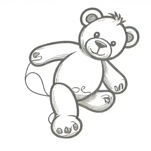 Abi In Calligraphic Font With Teddy Bear