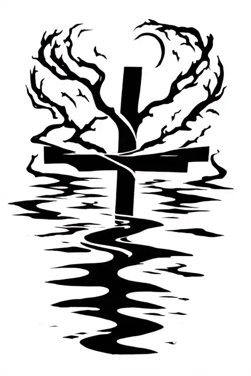 River Running Cross