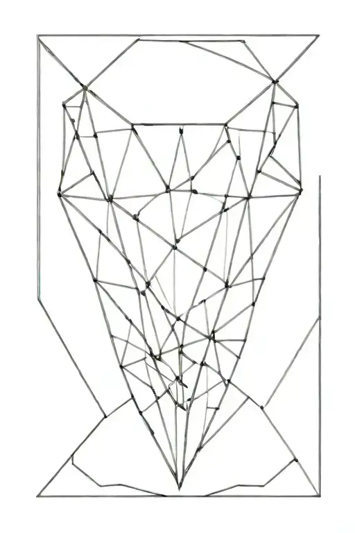 A Hollow Diamond Made Up Of Fine Lines