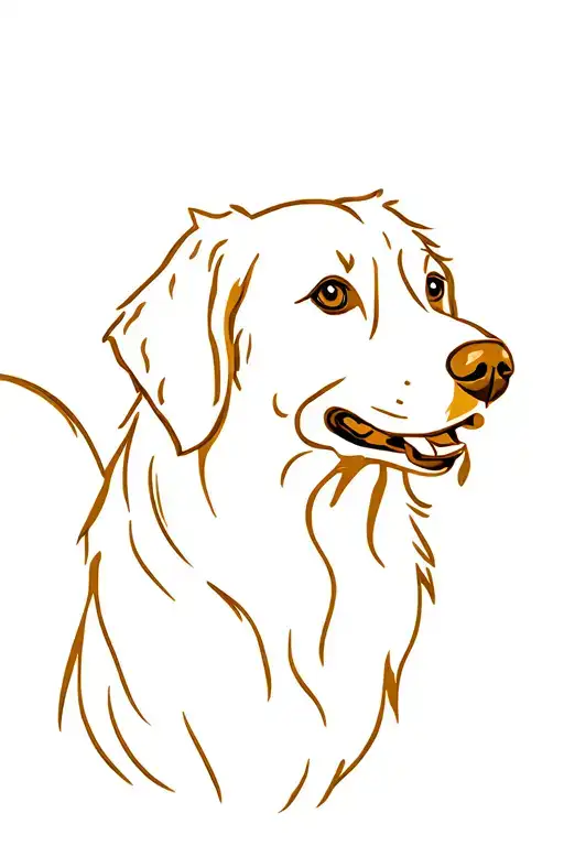 Golden Retriever Outline