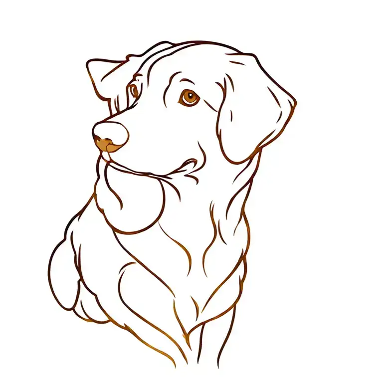 Golden Retriever Outline