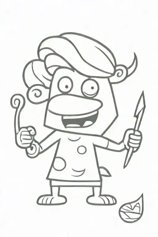 Stone Age Cartoon Character