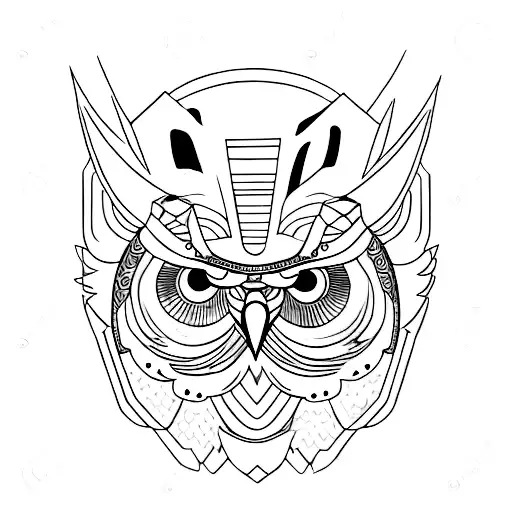 Shogun Mask And Owl