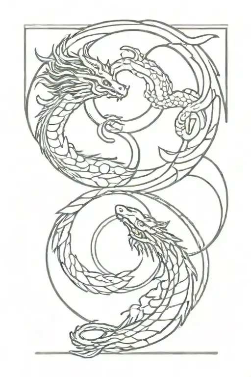 Snake And Dragon Yin Yang