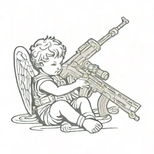 Cherub With Rifle And Nvg