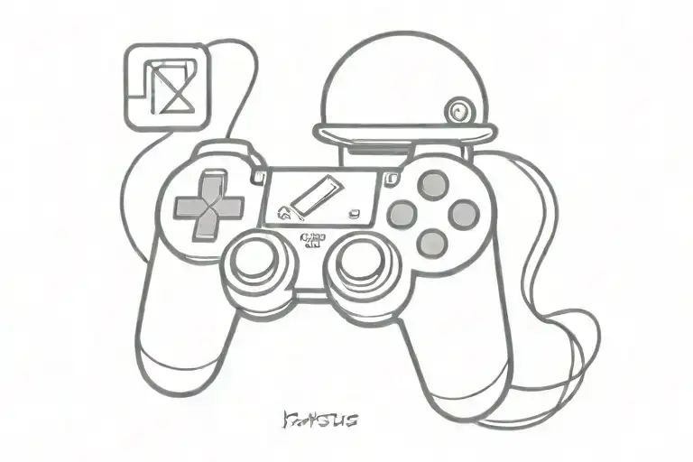 Playstation Controller With Mario Hat On Top