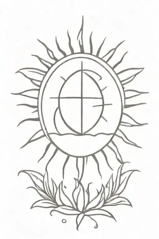 A Vintage Style Sun Shining