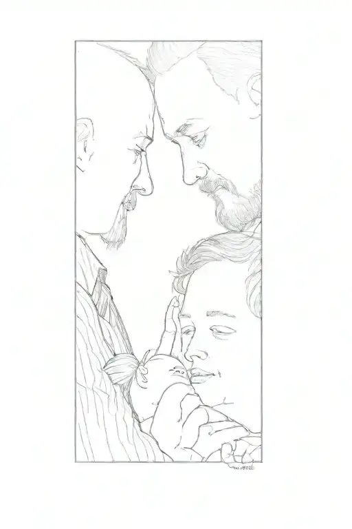 A Man A Holding A Baby