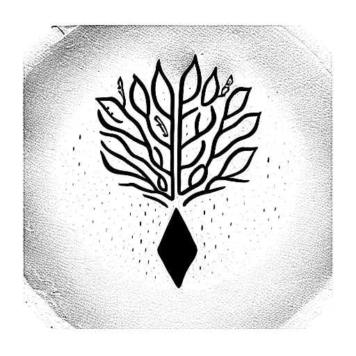 Tlaloc With Tree Leaves And Rain