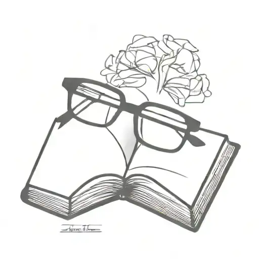 Glasses And Open Book