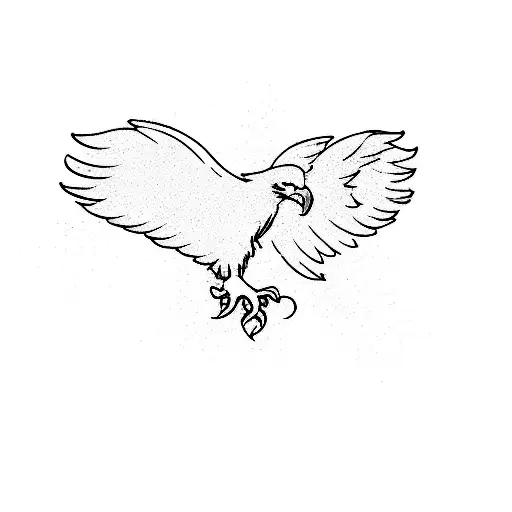 The Wings Of An Eagle With A Tree On Top