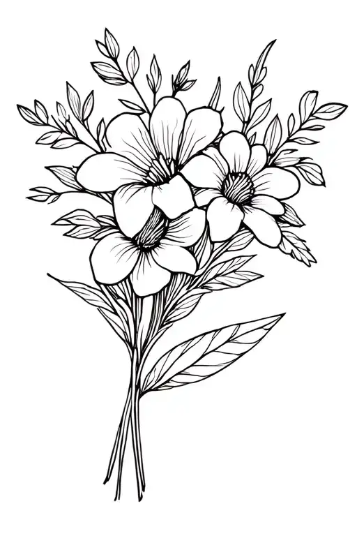 Birth Flower Bouquet April May February August