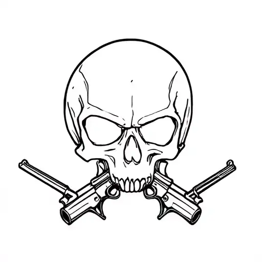 Skull An Guns