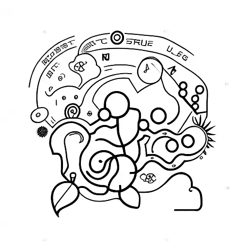 Serotonin Chemical Formula With Little Plants