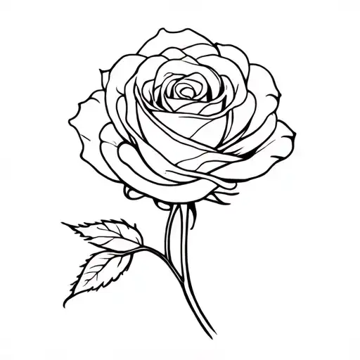 A Single Rose Intertwined With A Plane