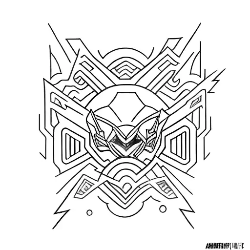 A Minimalist Tattoo Of A Thunder Ray Symbolizing Power And Discipline