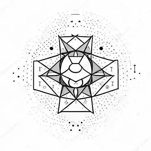 A Minimalist Tattoo Of A Martial Arts Stance With A Constellation Of Zodiac Signs Surrounding It