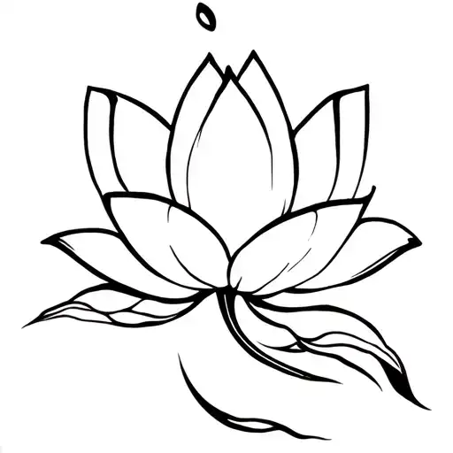 A Lotus Flower With A Petal Falling Off