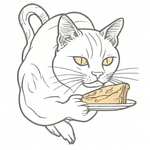 Cat With Toast In Mouth