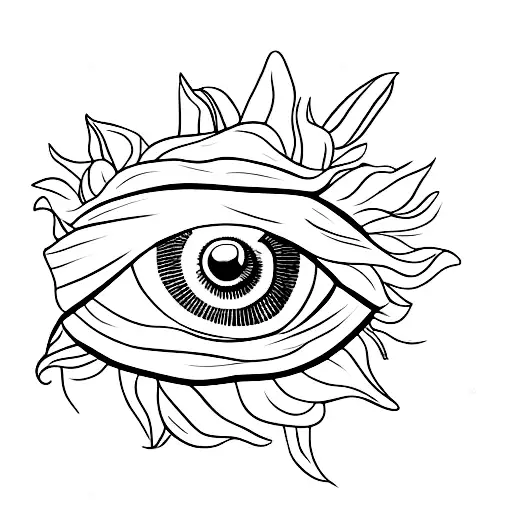 Eye With Sunflower As Pupil