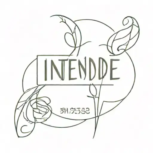 A Minimalist Tattoo Design Featuring The Word 'Intensidade' In A Bold And Impactful Font