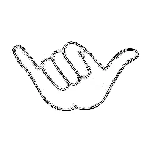 Mirrored Hawaiian Hand Gesture In A Circle