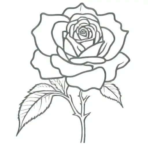 A Minimalist Tattoo Of A Black Rose Growing Out Of A Paint Palette