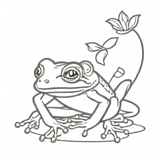 Frog Prince On The Upper Arm Tattoo