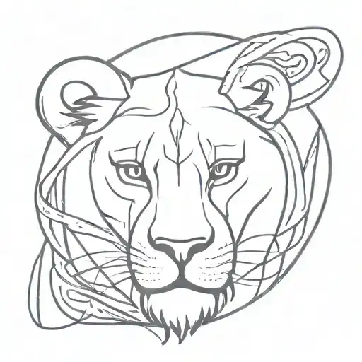 A Tattoo About The Lion And Leo Logo