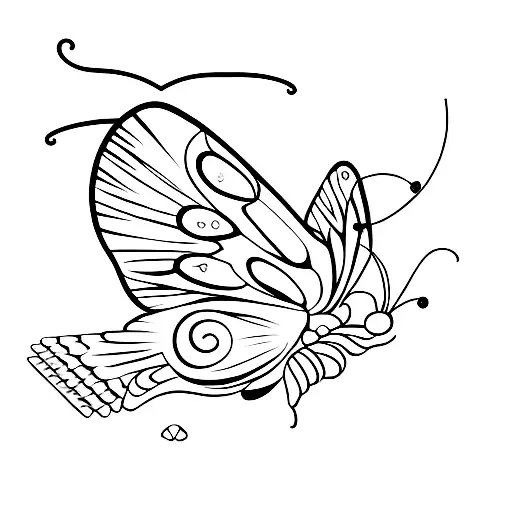 Butterfly With One Wing Made From Broken Glass