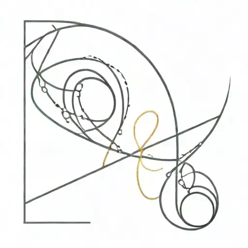 Small Fineline Mental Strength Inspired Design Incorporating A Helix